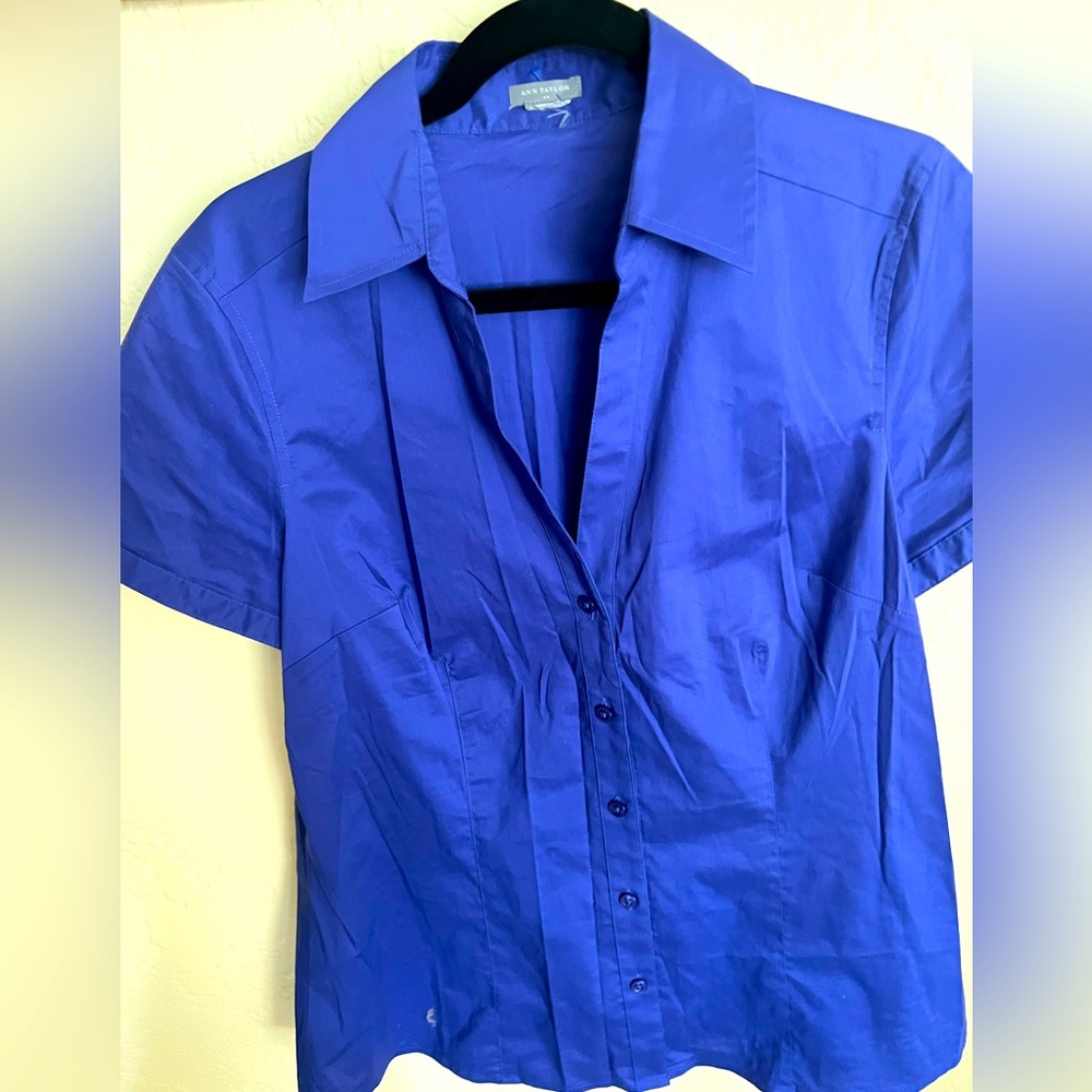 Ann Taylor Short Sleeve Body contoured Shirt